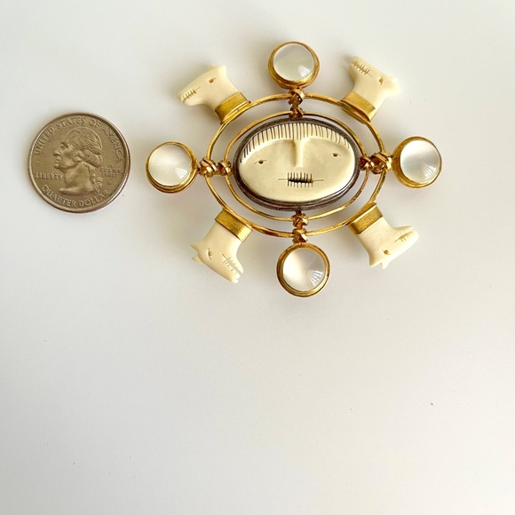 Carolyn Morris Bach Brooch Sterling Silver and 18K Gold - Picture 3 of 15